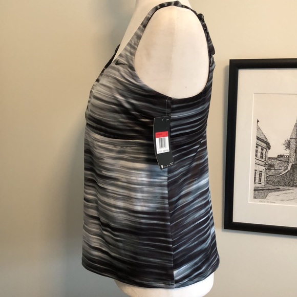 Nike Ladies Tank Top Size Lg. Black Grey White NWT - Picture 4 of 10
